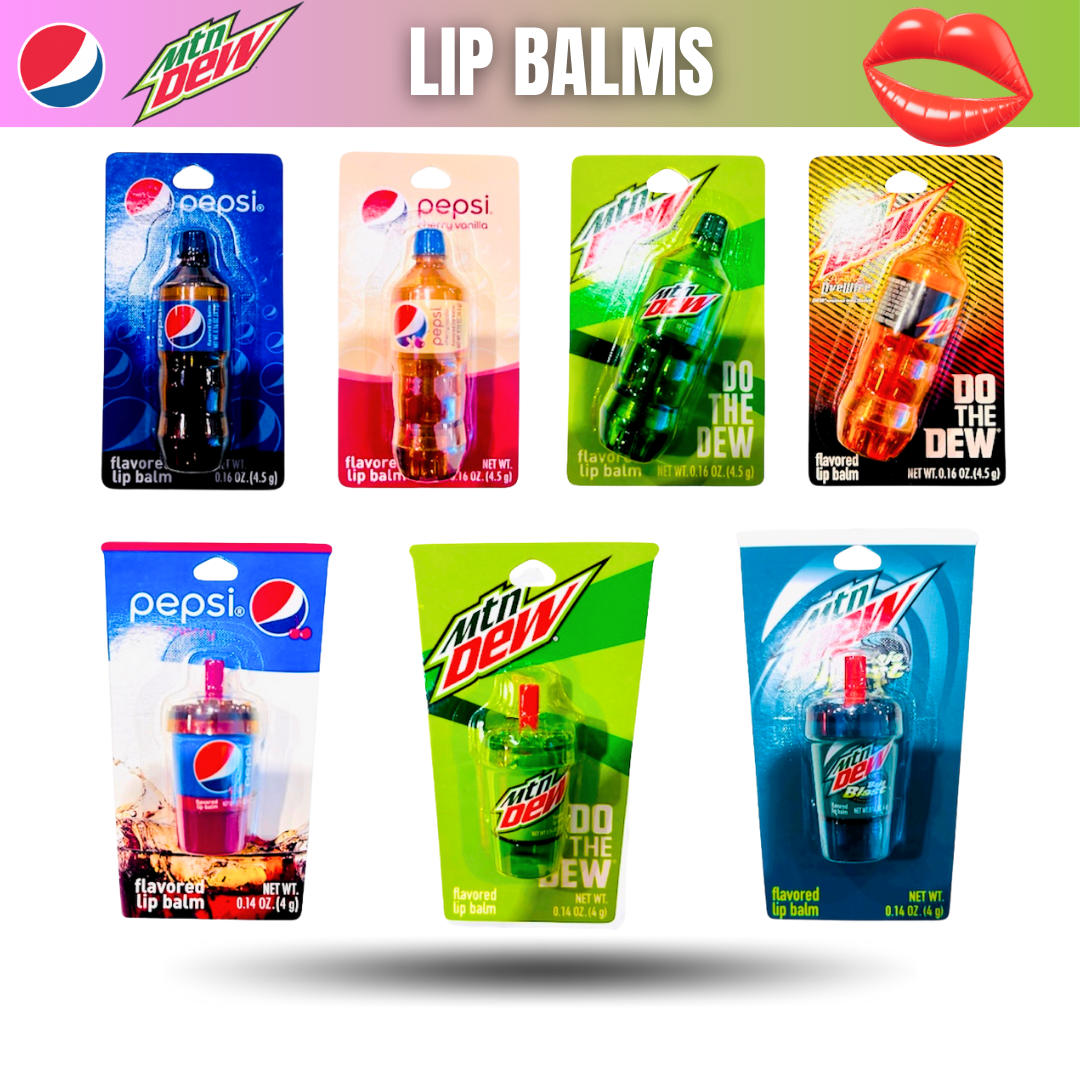 Pepsi & Mountain Dew Flavored Lip Balms